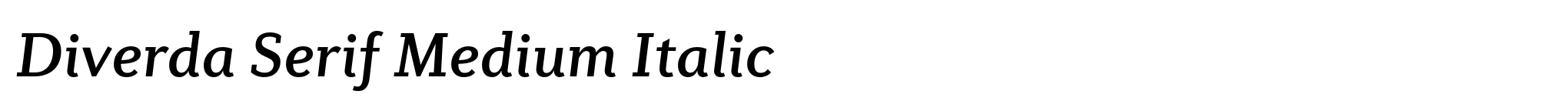 Diverda Serif Medium Italic image